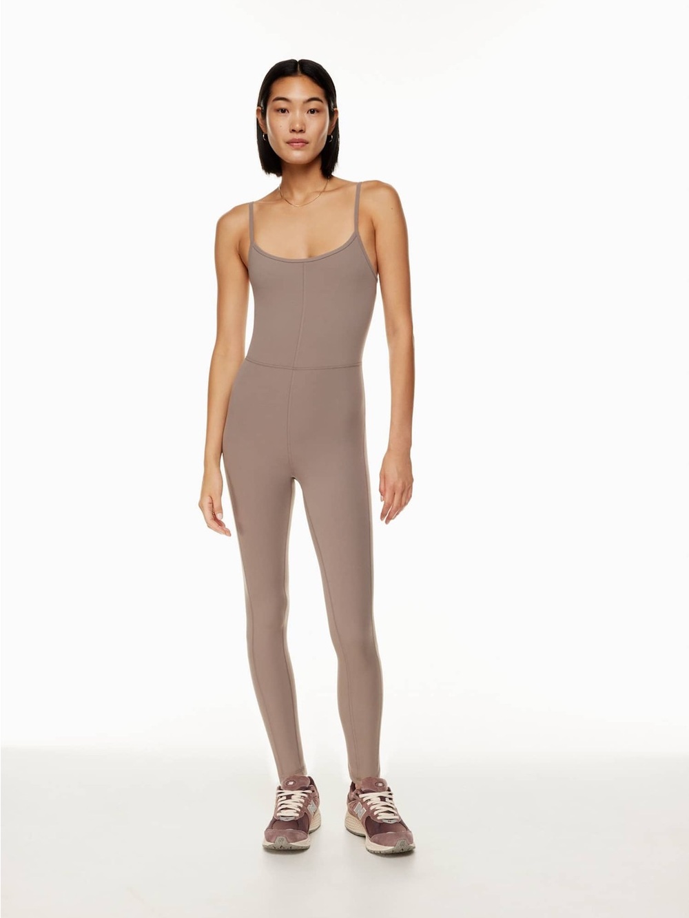 Aritzia Wilfred Free Divinity Jumpsuit XS Taupe Pilates Balletcore